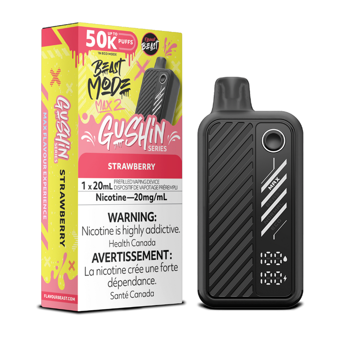 Flavour Beast Beast Mode Max 2 Gushin Disposable Vape - Strawberry