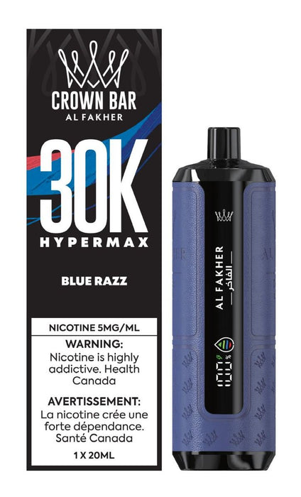 Blue Razz -Al Fakher Crown Bar 30k HyperMax Disposable Vape