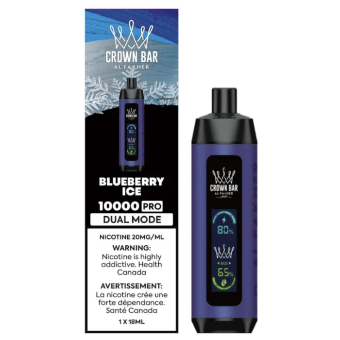 Blueberry Ice - Al Fakher Crown Bar 10K Pro Disposable Vape