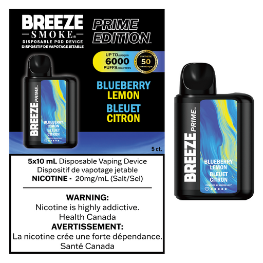 Breeze Smoke Prime 6k- Blueberry Lemon