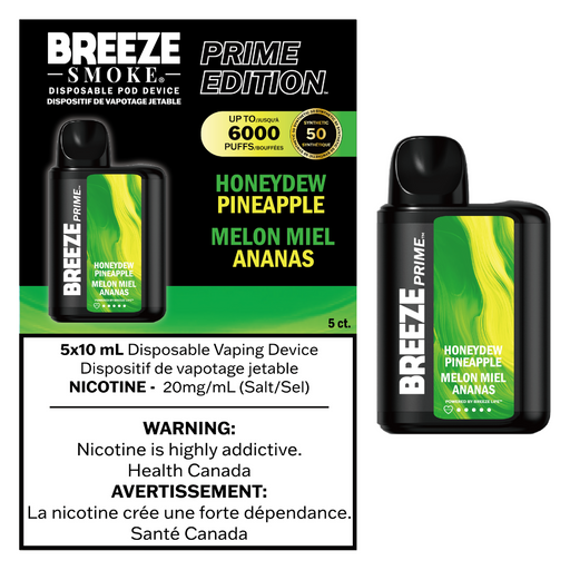 Breeze Smoke Prime 6k- Honeydew Pineapple