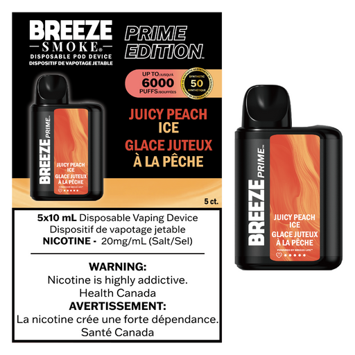 Breeze Smoke Prime 6k- Juicy Peach Ice