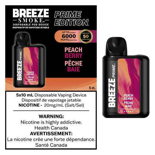 Breeze Smoke Prime 6k- Peach Berry