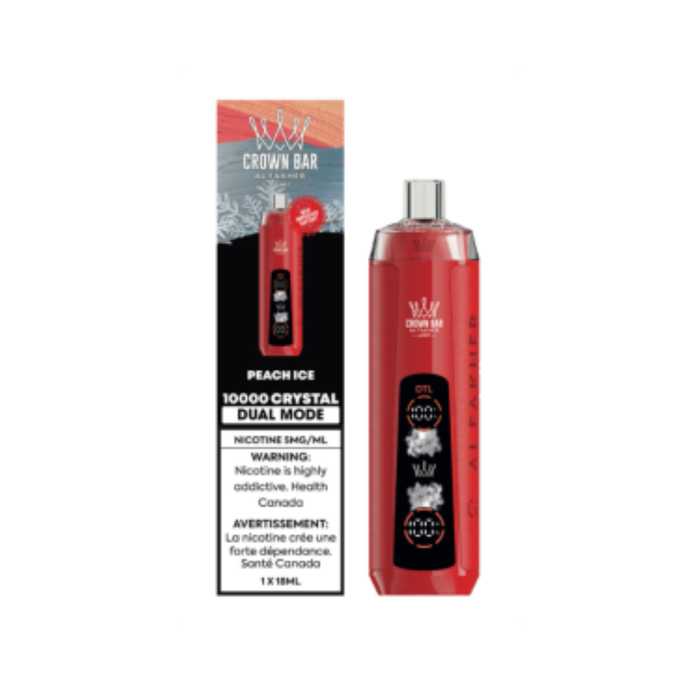 Peach Ice - Al Fakher Crown Bar 10K Crystal Disposable Vape