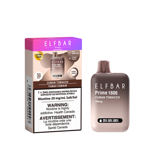 Cuban Tobacco - Elf Bar Prime 1800 Disposable Vape