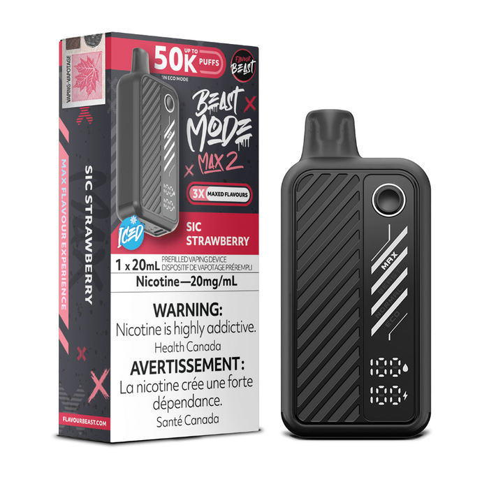 Flavour Beast Beast Mode Max 2 Disposable Vape - Sic Strawberry