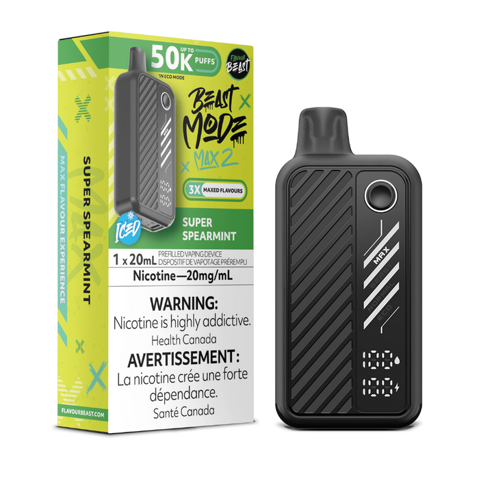 Flavour Beast Beast Mode Max 2 Disposable Vape - Super Spearmint