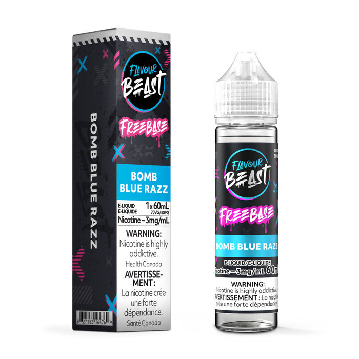 Flavour Beast E-Liquid Freebase - Bomb Blue Razz (60ml)