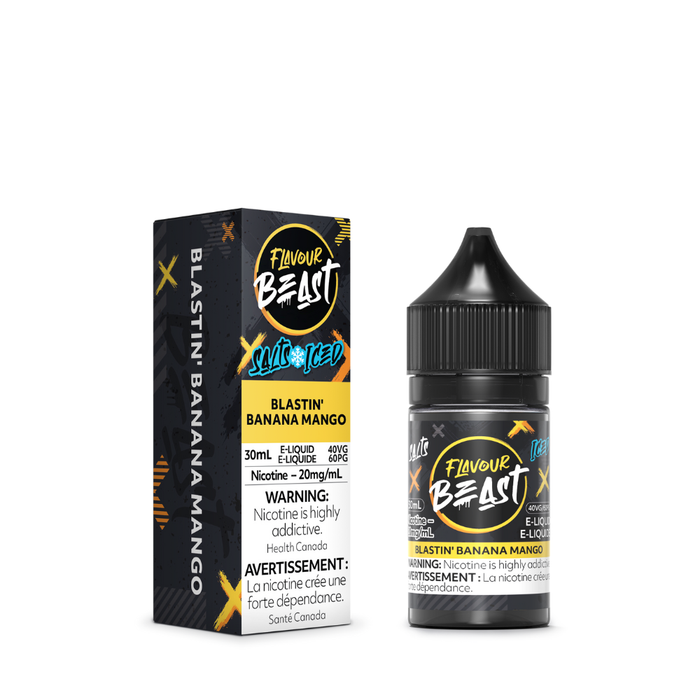 Flavour Beast Juice Nic Salts - Blastin Banana Mango Iced (30mL)