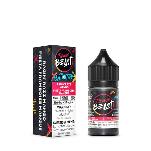 Flavour Beast Juice Nic Salts - Ragin Razz Mango Iced (30mL)