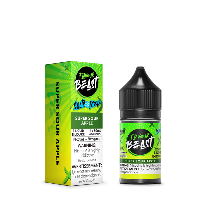 Flavour Beast Juice Nic Salts - Super Sour Apple Iced (30mL)