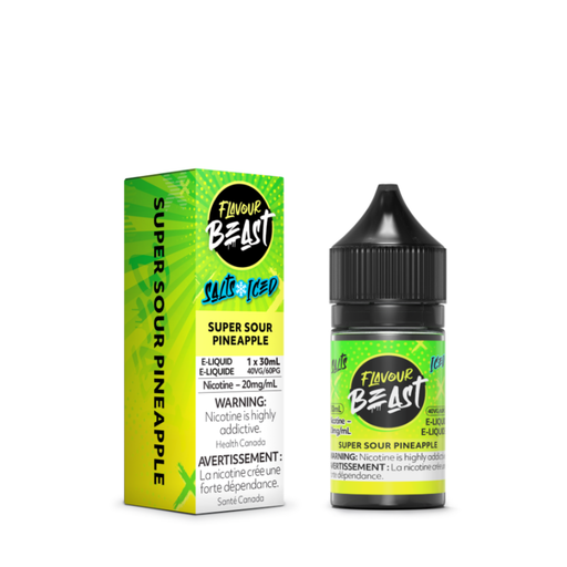 Flavour Beast Juice Nic Salts - Super Sour Pineapple Iced (30mL)