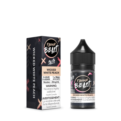 Flavour Beast Juice Nic Salts - Wicked White Peach (30ml))