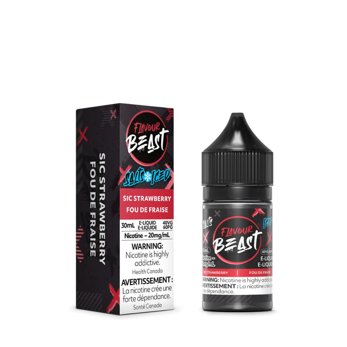 Flavour Beast Juice Nic Salts - Sic Strawberry Iced (30mL)