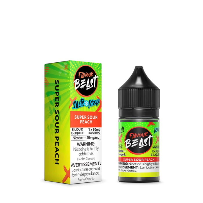Flavour Beast Juice Nic Salts - Super Sour Peach Iced (30mL)