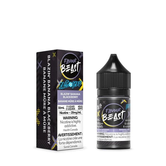 Flavour Beast Juice Nic Salts - Blazin Banana Blackberry Iced (30ml)