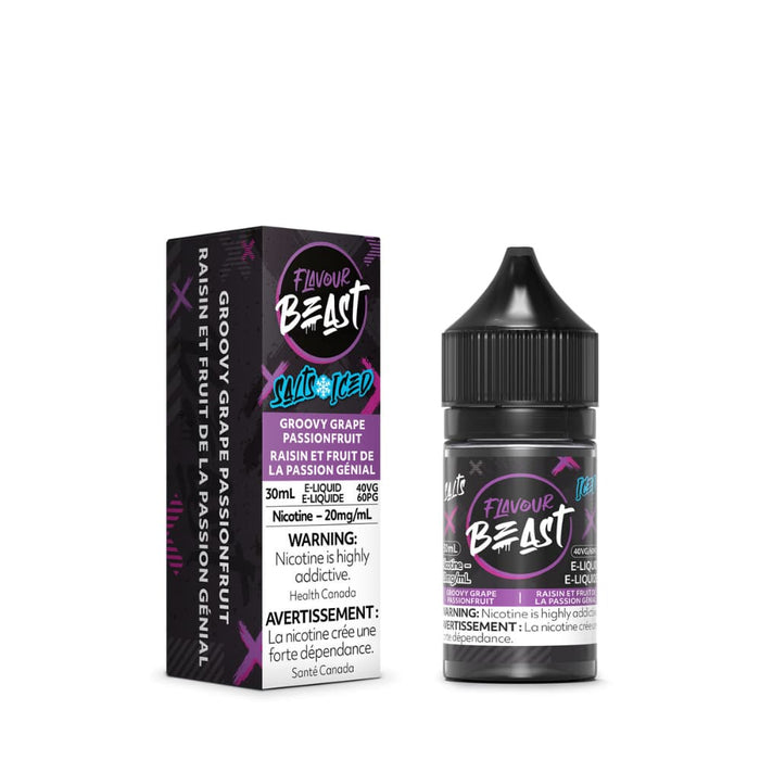 Flavour Beast Juice Nic Salts - Groovy Grape Passionfruit Iced (30mL)