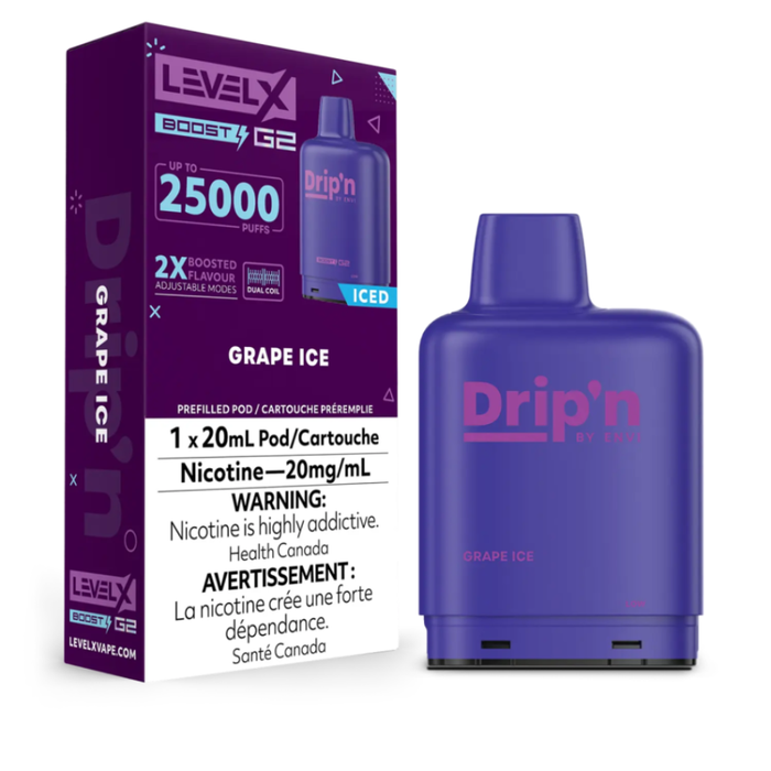 Grape Ice Drip'n Level X Boost G2 Pods
