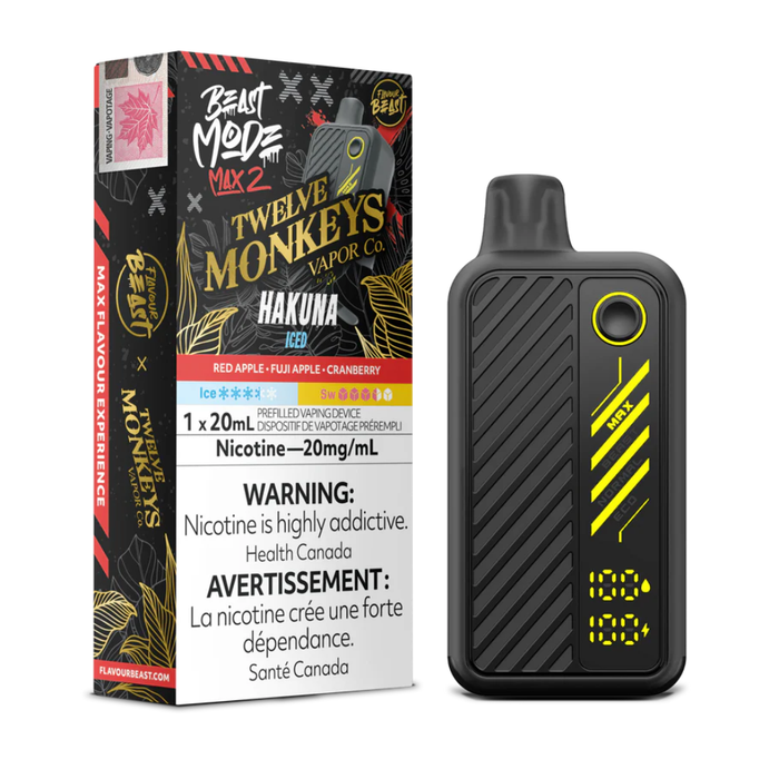 Flavour Beast Beast Mode Max 2 Twelve Monkeys Disposable Vape - Hakuna Iced