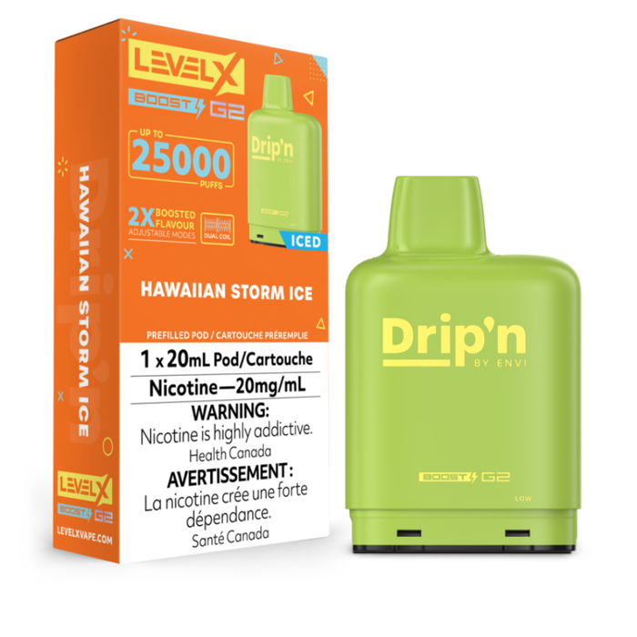 Hawaiian Storm Ice Drip'n Level X Boost G2 Pods
