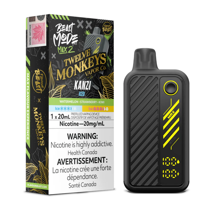 Flavour Beast Beast Mode Max 2 Twelve Monkeys Disposable Vape - Kanzi Iced