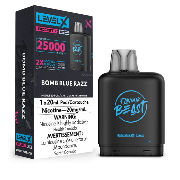 Level X Flavour Beast Boost G2 Pods - Bomb Blue Razz