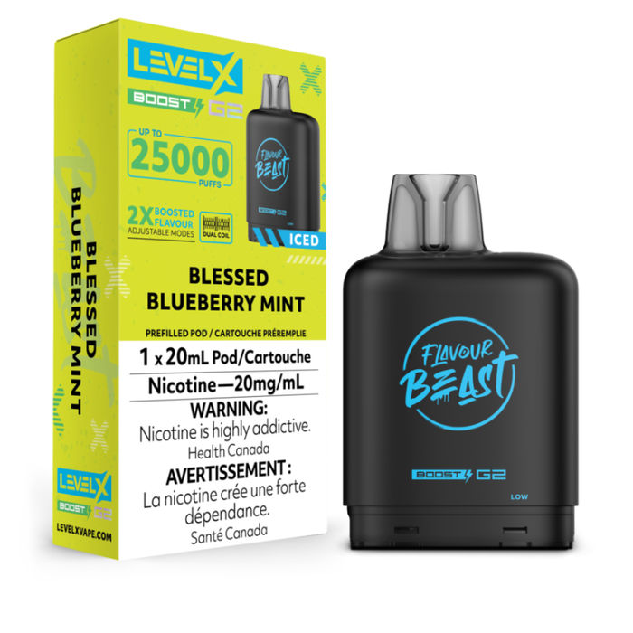Level X Flavour Beast Boost G2 Pods - Blessed Blueberry Mint Iced