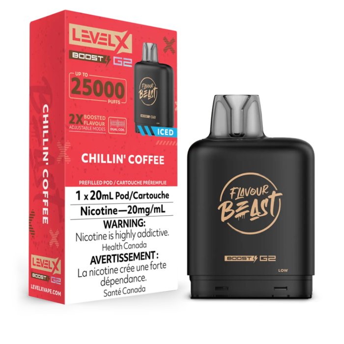 Level X Flavour Beast Boost G2 Pods - Chillin Coffee Iced