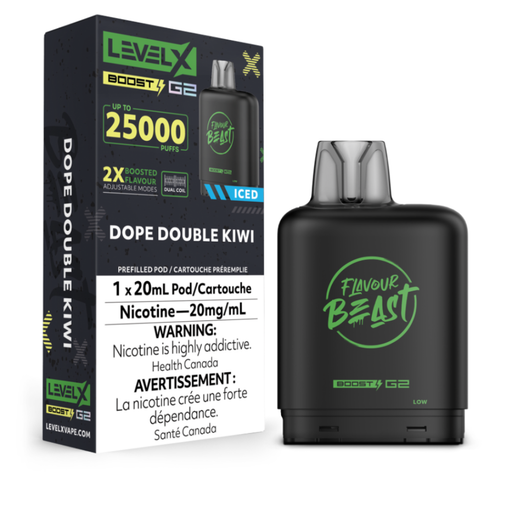 Level X Flavour Beast Boost G2 Pods - Dope Double Kiwi