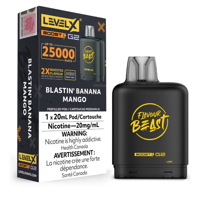 Level X Flavour Beast Boost G2 Pods - Blastin Banana Mango