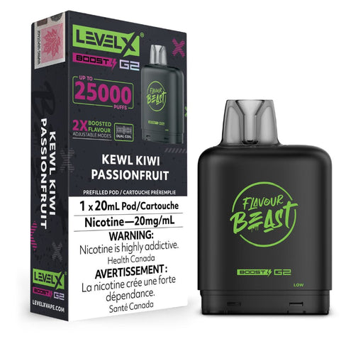 Level X Flavour Beast Boost G2 Pods - Kewl Kiwi Passionfruit