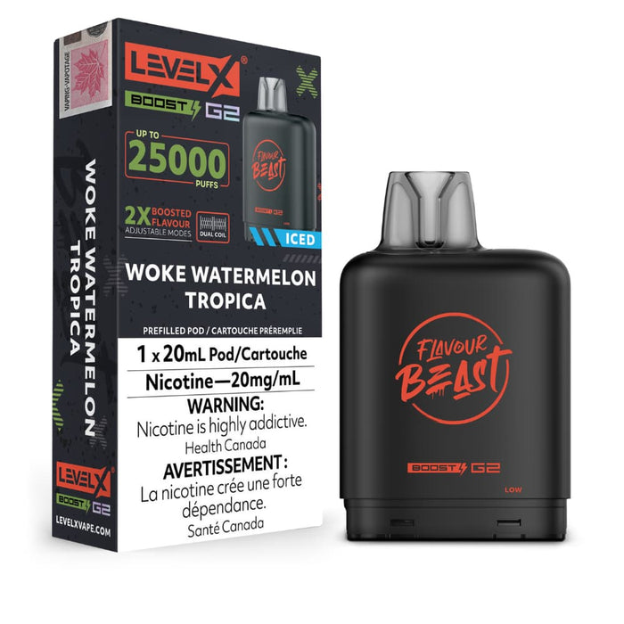 Level X Flavour Beast Boost G2 Pods - Woke Watermelon Tropica Iced