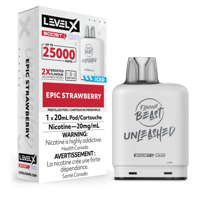 Level X Flavour Beast Unleashed G2 Pods - Epic Strawberry