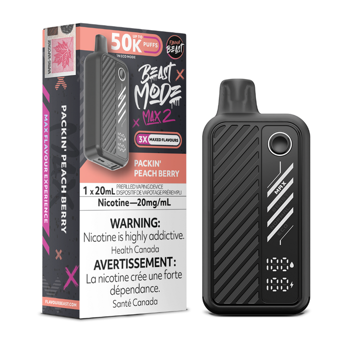 Flavour Beast Beast Mode Max Disposable Vape - Packin' Peach Berry