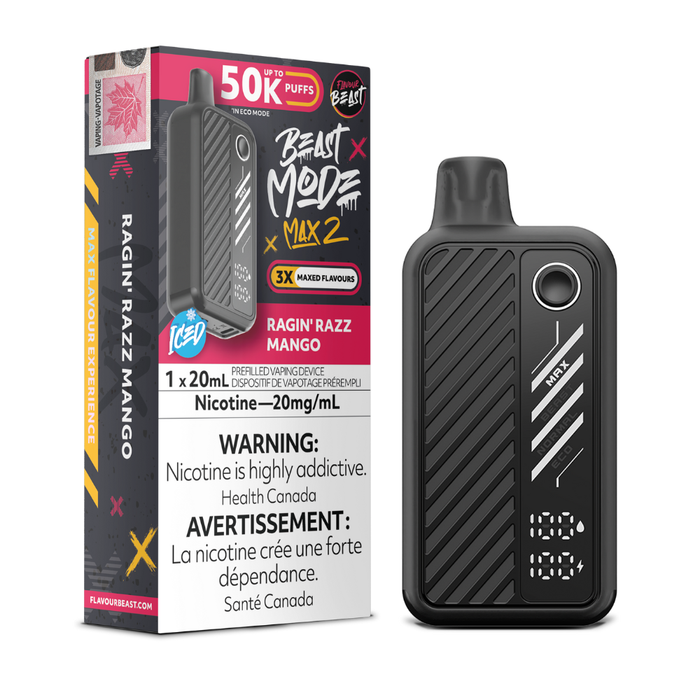 Flavour Beast Beast Mode Max Disposable Vape - Ragin' Razz Mango