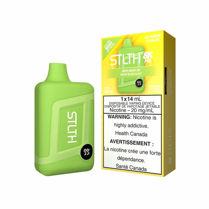 STLTH 8K Pro - White Grape Iced Disposable Vape