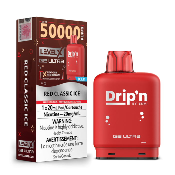 Red Classic Ice Drip'n Level X Boost G2 Ultra Pods