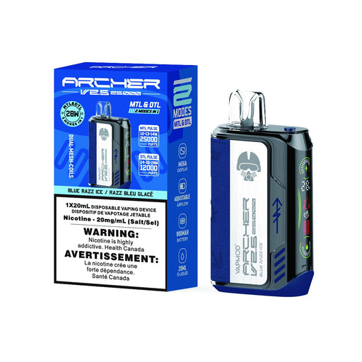 Blue Razz Ice - VAPMOD Archer V2.5 25k Disposable Vape