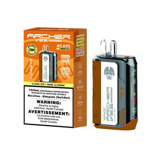 Classic Red - VAPMOD Archer V2.5 25k Disposable Vape