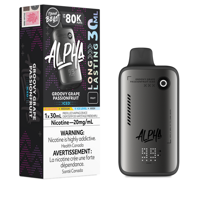 Flavour Beast Alpha  Disposable Vape - Groovy Grape Passionfruit