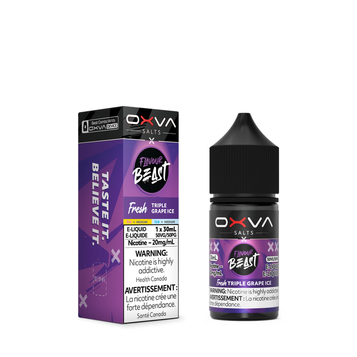 OXVA Flavour Beast Juice Nic Salts - Triple Grape Ice (30mL)
