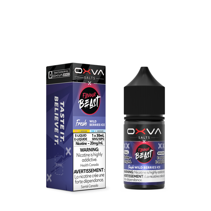 OXVA Flavour Beast Juice Nic Salts - Wild Berries  Ice (30mL)
