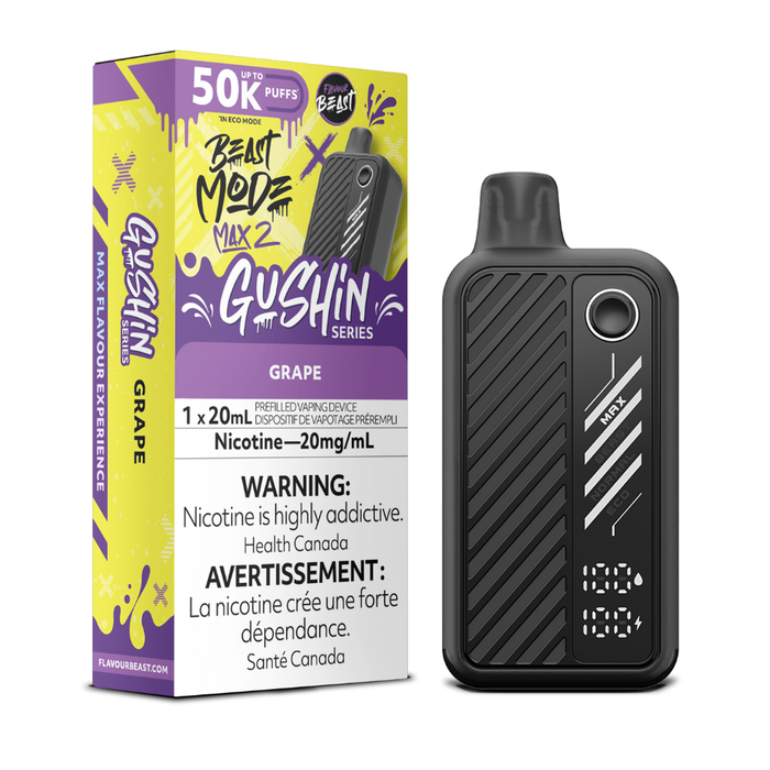 Flavour Beast Beast Mode Max 2 Gushin Disposable Vape - Grape
