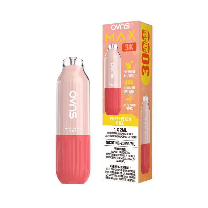 OVNS Max 3K Disposable Vape -  Frizzy Peach Ice
