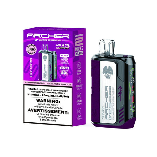 Strawberry Dragon Fruit Ice - VAPMOD Archer V2.5 25k Disposable Vape