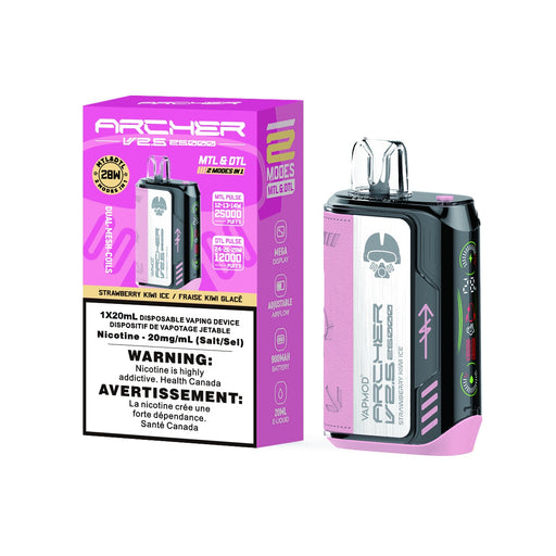 Strawberry Kiwi Ice - VAPMOD Archer V2.5 25k Disposable Vape