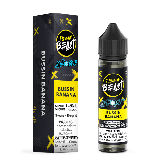 Flavour Beast Juice Nic Salts - Bussin Banana Iced (60ml)