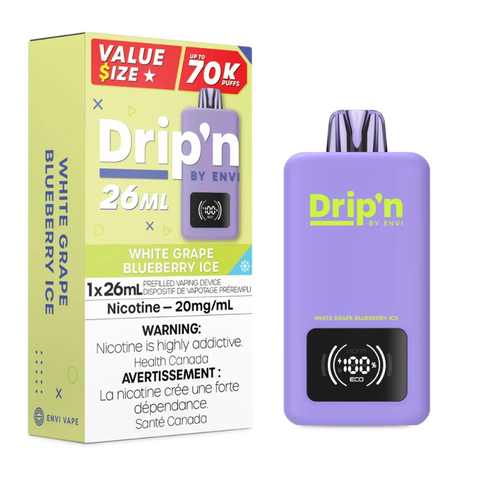 White Grape Blueberry Ice - Drip'n 70k Disposable Vape