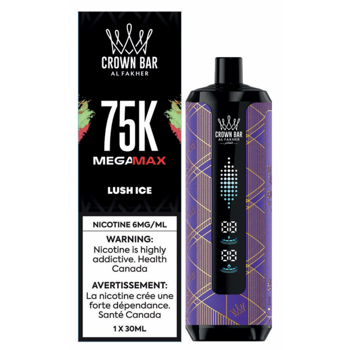 Lush Ice - Al Fakher Crown Bar Mega Max 75K Pro Disposable Vape