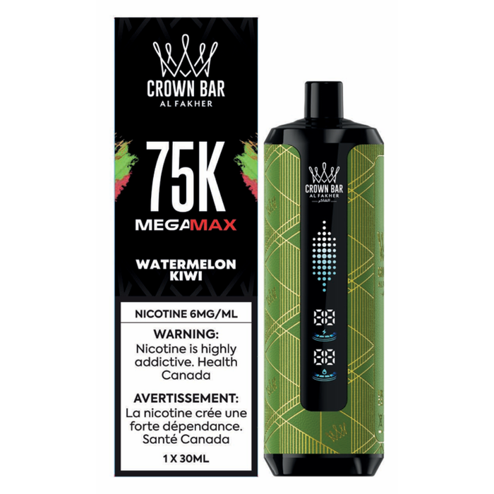 Watermelon Kiwi - Al Fakher Crown Bar Mega Max 75K Pro Disposable Vape